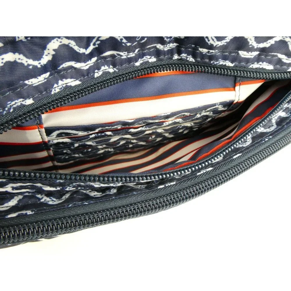 Lug Blue & White Carousel RFID Crossbody Bag